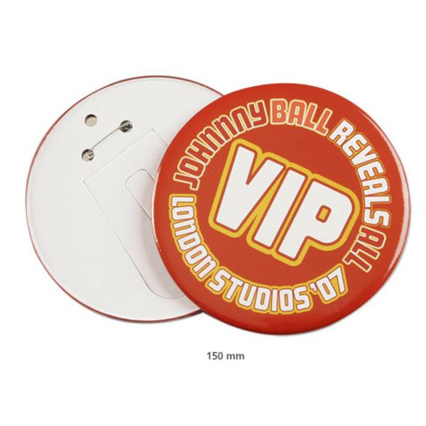 Branded 150mm Circle Button Badges