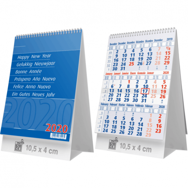 3 Month To View Desk Calendar Bright Promotions
