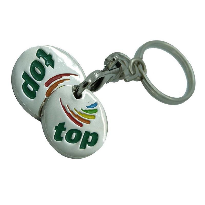 Branded Double Trolley Token Keyring