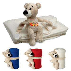 Branded Teddy Bear with Blanket